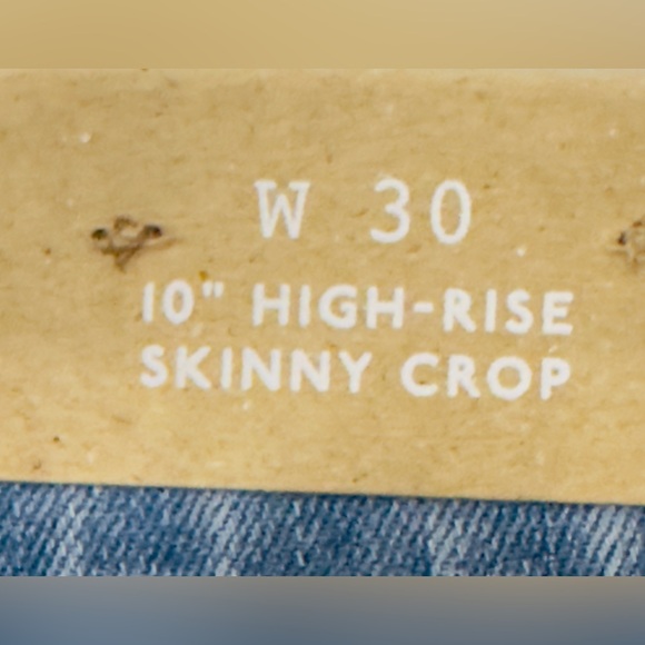 MADEWELL 10” High Rise Skinny Crop Raw Edge Jeans Charlemont Wash   Waist 30 NWT - Picture 13 of 15